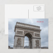 Paris Arc de Triomphe vue carte postale (Devant / Derrière)