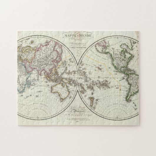 Paris Atlas Map Legpuzzel (Horizontaal)