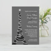 Paris au faire-part de mariage de nuit (Debout devant)