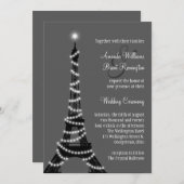 Paris au faire-part de mariage de nuit (Devant / Derrière)