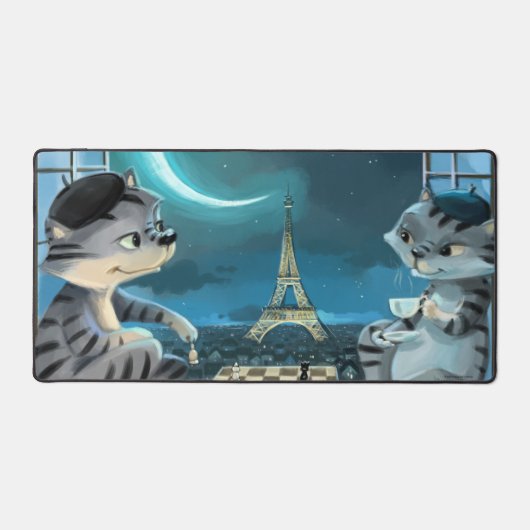 Paris au Night Desk Mat (Recto)