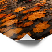 Paris Autumn Café Street – Warm Fall Poster (Coin)