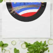 Paris avec Couronne Tour Eiffel Serviette cuisine (Plié)