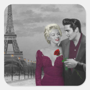 Paris B&W Vierkante Sticker
