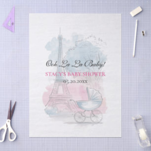 Paris Baby Borrel Eiffeltoren Geslachtsneutraal Tissuepapier