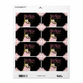 Paris Baby shower bouteille d'eau Étiquettes (Feuille entière)