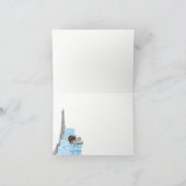 Paris Baby shower Boy bedankjes Bedankkaart (Binnen)