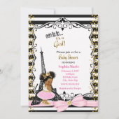 Paris Baby shower invitation Ethnic (Devant)