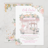 Paris Baby Shower Kaart (Voorkant / Achterkant)