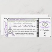 Paris Baby shower Pass Invitation (Devant / Derrière)