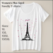 Paris Basic T-Shirt, dames plus formaat Grote Maat T-shirt
