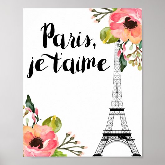 Paris Bedroom Decor, Paris Print, Paris Decor Poster (Voorkant)
