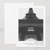 Paris Bewaar de Datum Save The Date (Voorkant / Achterkant)