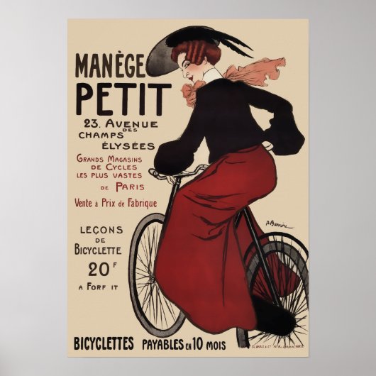 PARIS BICYCLE ADVERTISEMENT c. 1880 Poster (Voorkant)