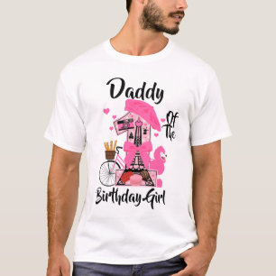 Paris Birthday Girl papa   Eiffeltoren T-shirt