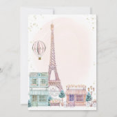 Paris Birthday Uitnodiging (Achterkant)
