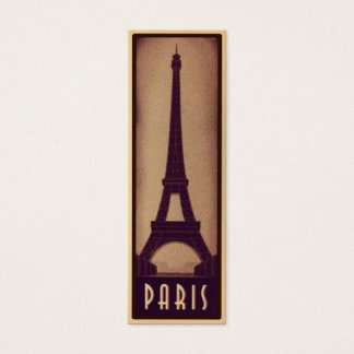Paris Bladwijzer Kaart met Eiffeltoren Silhouet
