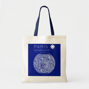 Paris Blauwdruk Stad Kaart Boodschappentas Tote Bag