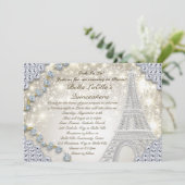 Paris Bling Anniversaire Fête Invitation (Debout devant)