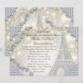 Paris Bling Anniversaire Fête Invitation (Devant / Derrière)