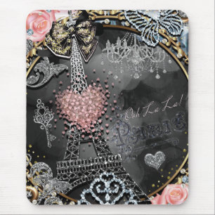 Paris Bling Glamour Schittering Frankrijk Meisjesa Muismat