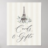 Paris Bloom Vrijgezellenfeest Kaarten & Geschenken Poster (Voorkant)