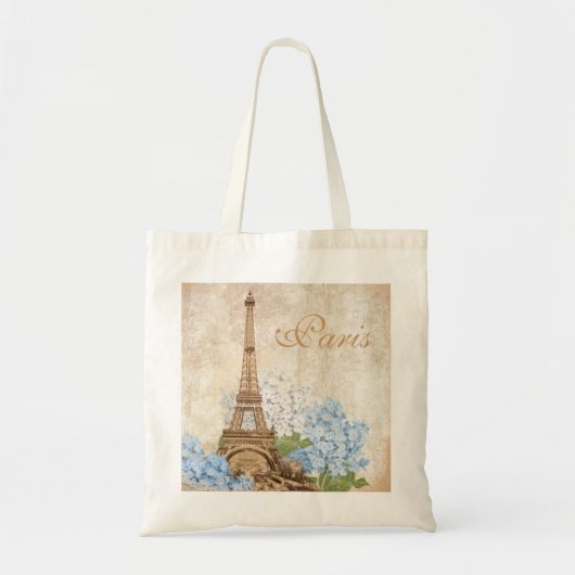 Paris Blue Hydrangea Bag Tote Bag (Voorkant)