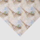 Paris Blue Hydrangea Romantic Tissue Paper Tissuepapier (Detail)