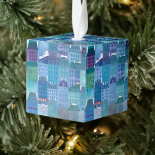 Paris Blue Kubus Ornament