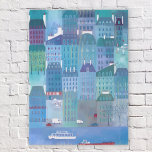 Paris Blues<br><div class="desc">Peinture moderne de Paris au printemps. Pour les amateurs d'architecture française et française. Art original de Nic Squirrell</div>