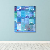 Paris Blues Canvas Afdruk (Insitu (Houten vloer))