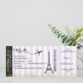 Paris Boarding Pass Invitation, Paris Invitation (Debout devant)