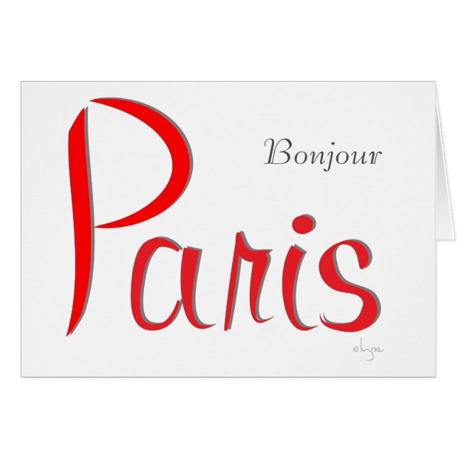 PARIS Bonjour (Bonjour) (Devant horizontal)