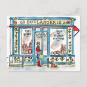 Paris BOULANGERIE 28 Uitnodiging Briefkaart (Voorkant)