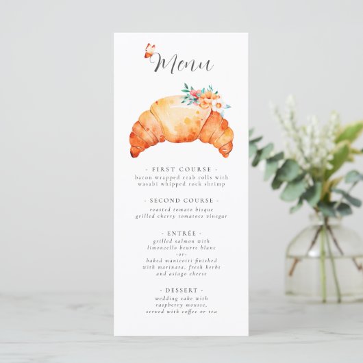 Paris Boulangerie Croissant Menu (Staand voorkant)