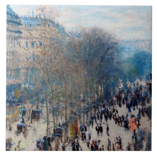 Paris Boulevard, Claude Monet Tegeltje (Voorkant)