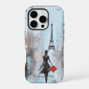 Paris Bound Woman iPhone 16 Pro Hoesje