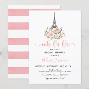 Paris Bridal Shower Invitation - Ooh La La La La L Kaart