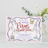 Paris Bridal Shower Kaart (Staand voorkant)