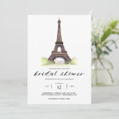 Paris Bridal Shower Kaart (Staand voorkant)