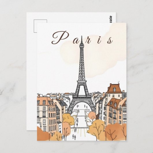 Paris Briefkaart (Voorkant / Achterkant)