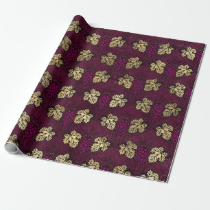  Paris Burgundy Red en Gold Wine Cadeaupapier