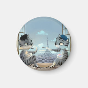 Paris by Day Circle Magnet (Différentes tailles)