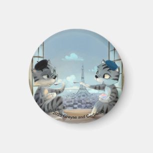 Paris by Day Circle Magnet (Diverse maten) Magneet