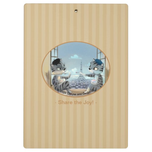 Paris by Day Klembord - Joy (Achterkant)