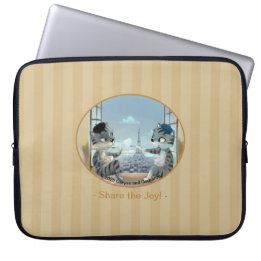 Paris by Day Laptophoes - Joy (verschillende maten Laptop Sleeve