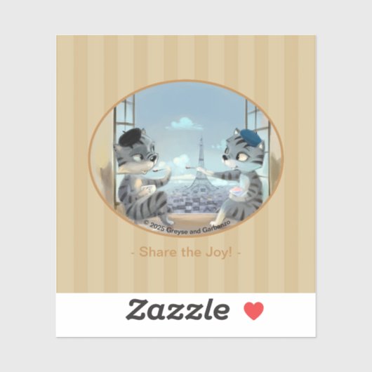 Paris by Day Vinyl Sticker - Joy ( Diverses taille (Feuille)