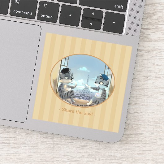 Paris by Day Vinyl Sticker - Joy ( Diverses taille (Détail)