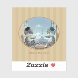 Paris by Day Vinyl Sticker - Joy ( Verschillende m