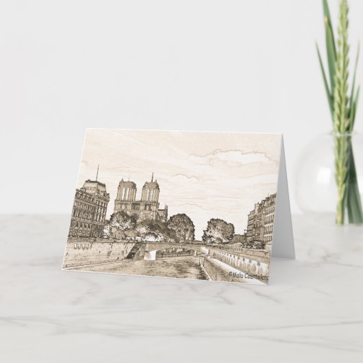 Paris by the Seine Greeting Card Kaart (Voorkant)